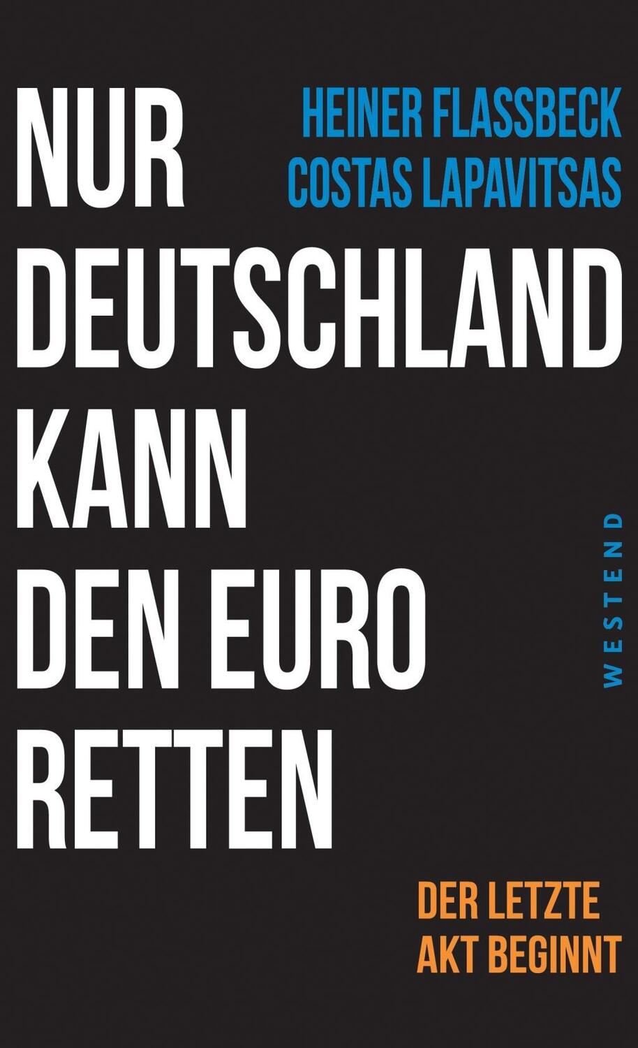 Cover: 9783864890963 | Nur Deutschland kann den Euro retten | Der letzte Akt beginnt | Buch