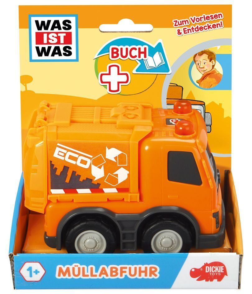 Cover: 4260588291047 | WAS IST WAS Dickie Toys Müllabfuhr. Set (Fahrzeug + Buch) | KG | Stück