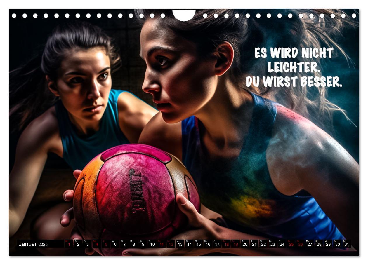 Bild: 9783383866807 | Motivation und Handball (Wandkalender 2025 DIN A4 quer), CALVENDO...