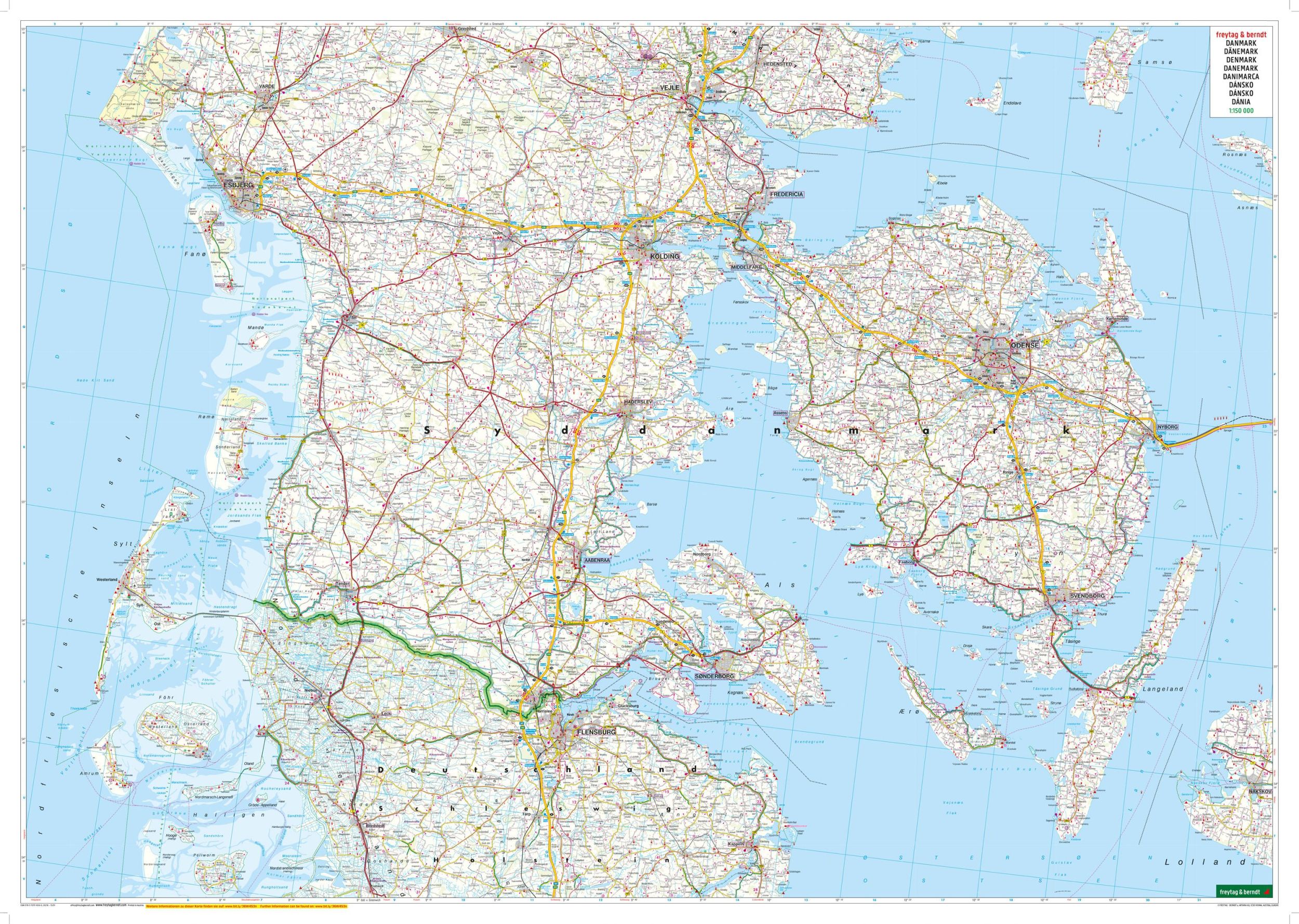 Bild: 9783707916560 | Dänemark Nord und Süd, Straßenkarten-Set 1:150.000, freytag &amp; berndt