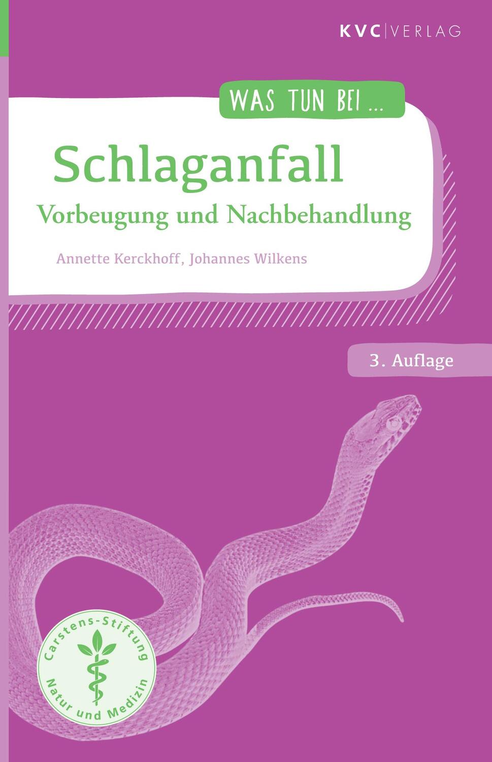 Cover: 9783965620087 | Schlaganfall | Vorbeugung und Nachbehandlung | Kerckhoff (u. a.)