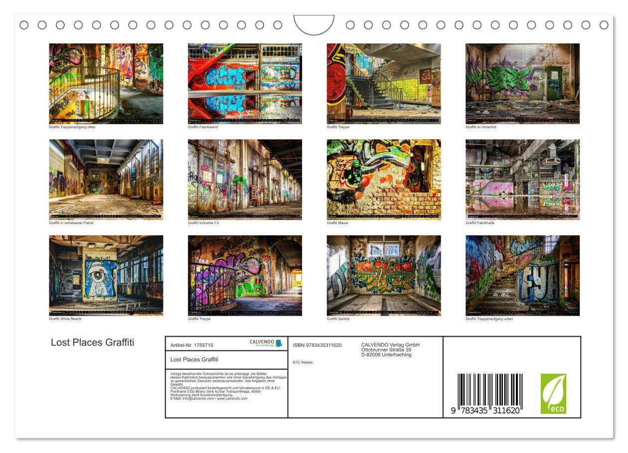 Bild: 9783435311620 | Lost Places Graffiti (Wandkalender 2025 DIN A4 quer), CALVENDO...