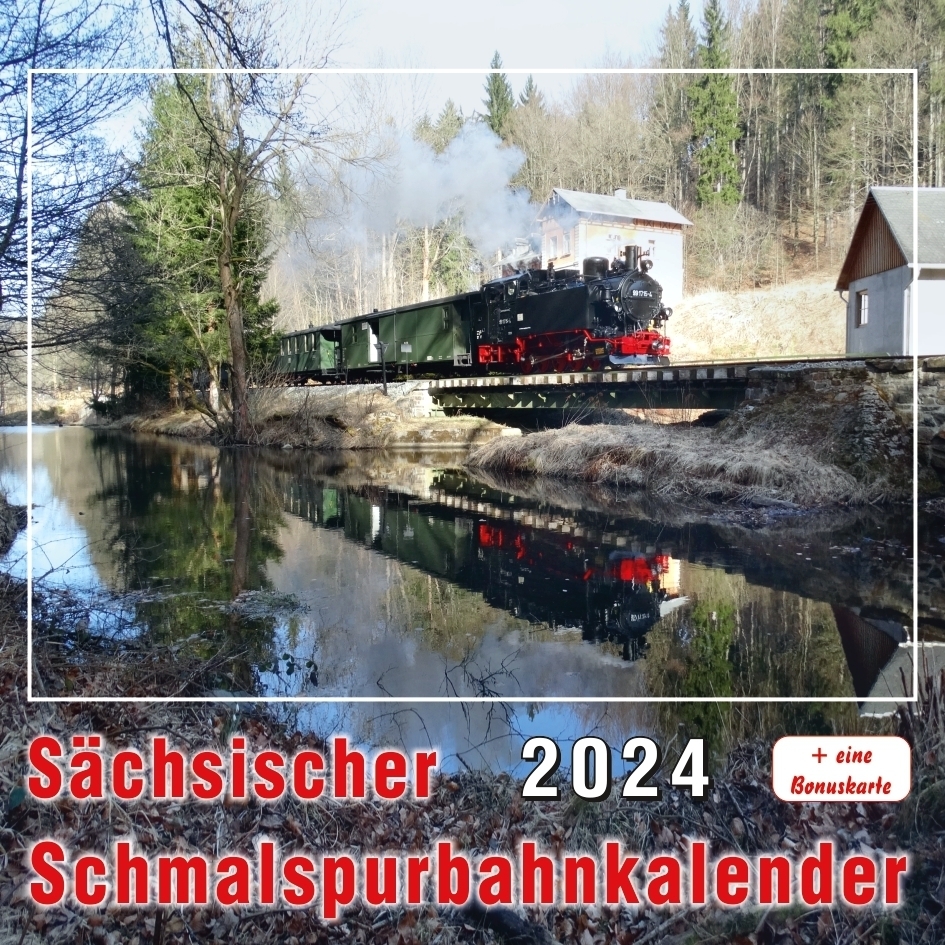 Cover: 9783965640221 | Sächsischer Schmalspurbahnkalender 2024 | Thomas Böttger | Kalender