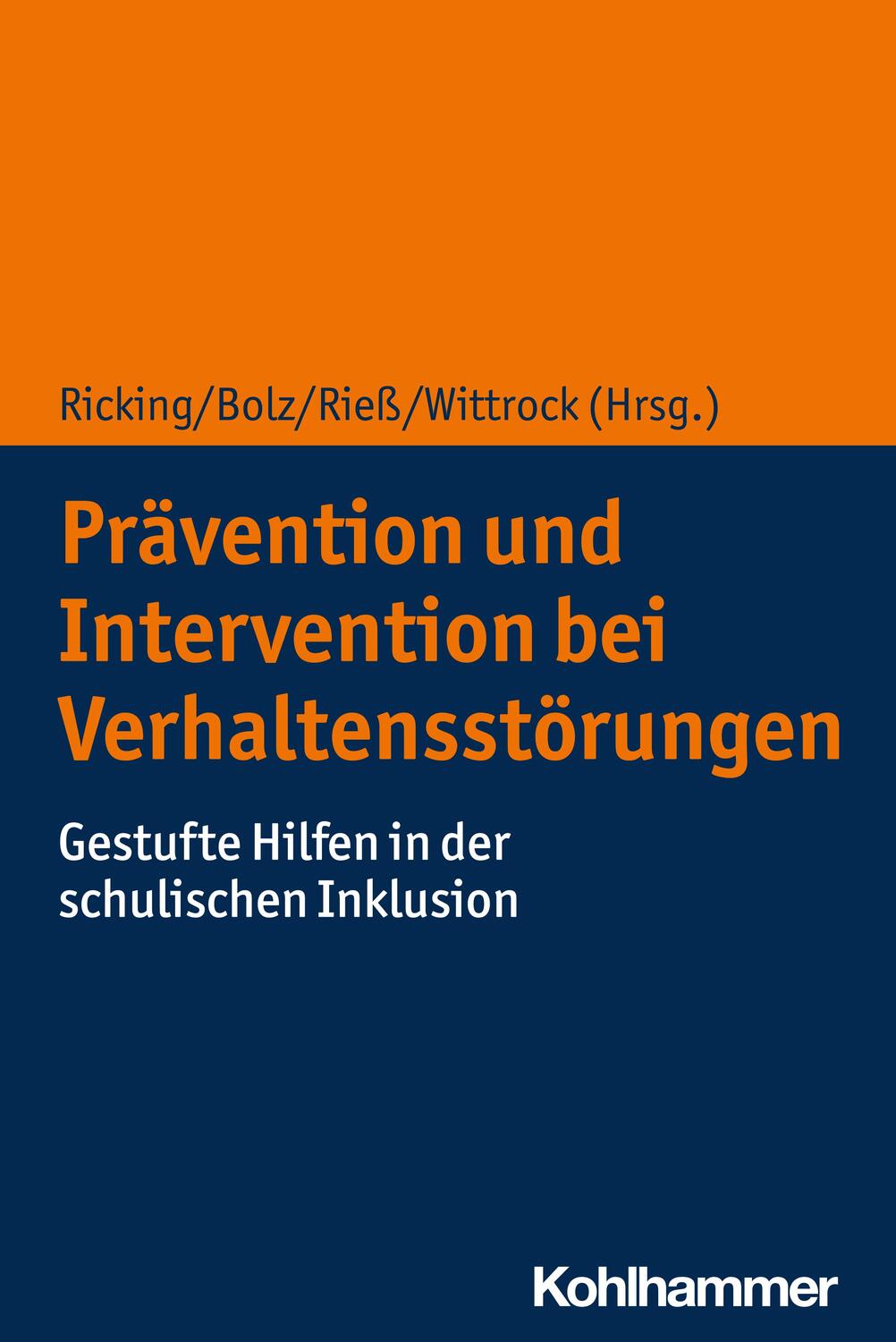 Cover: 9783170363304 | Prävention und Intervention bei Verhaltensstörungen | Ricking (u. a.)