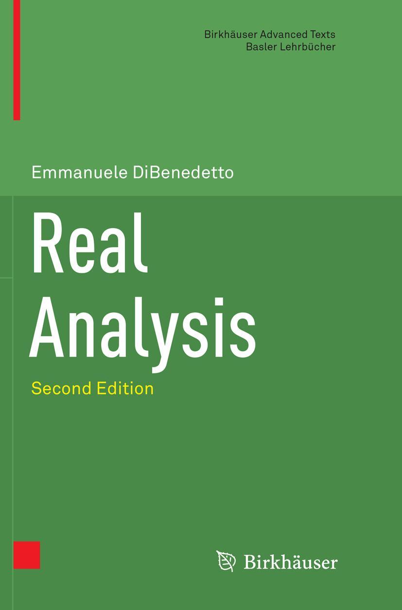 Cover: 9781493981519 | Real Analysis | Emmanuele Dibenedetto | Taschenbuch | Paperback | 2018