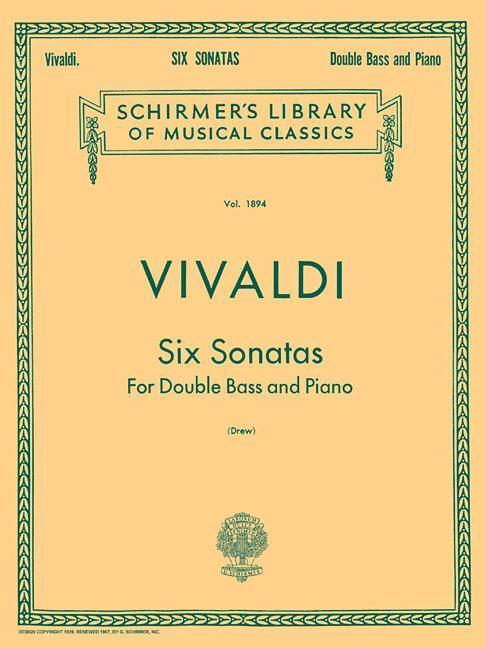 Cover: 9781458426574 | Six Sonatas: Schirmer Library of Classics Volume 1894 Double Bass...