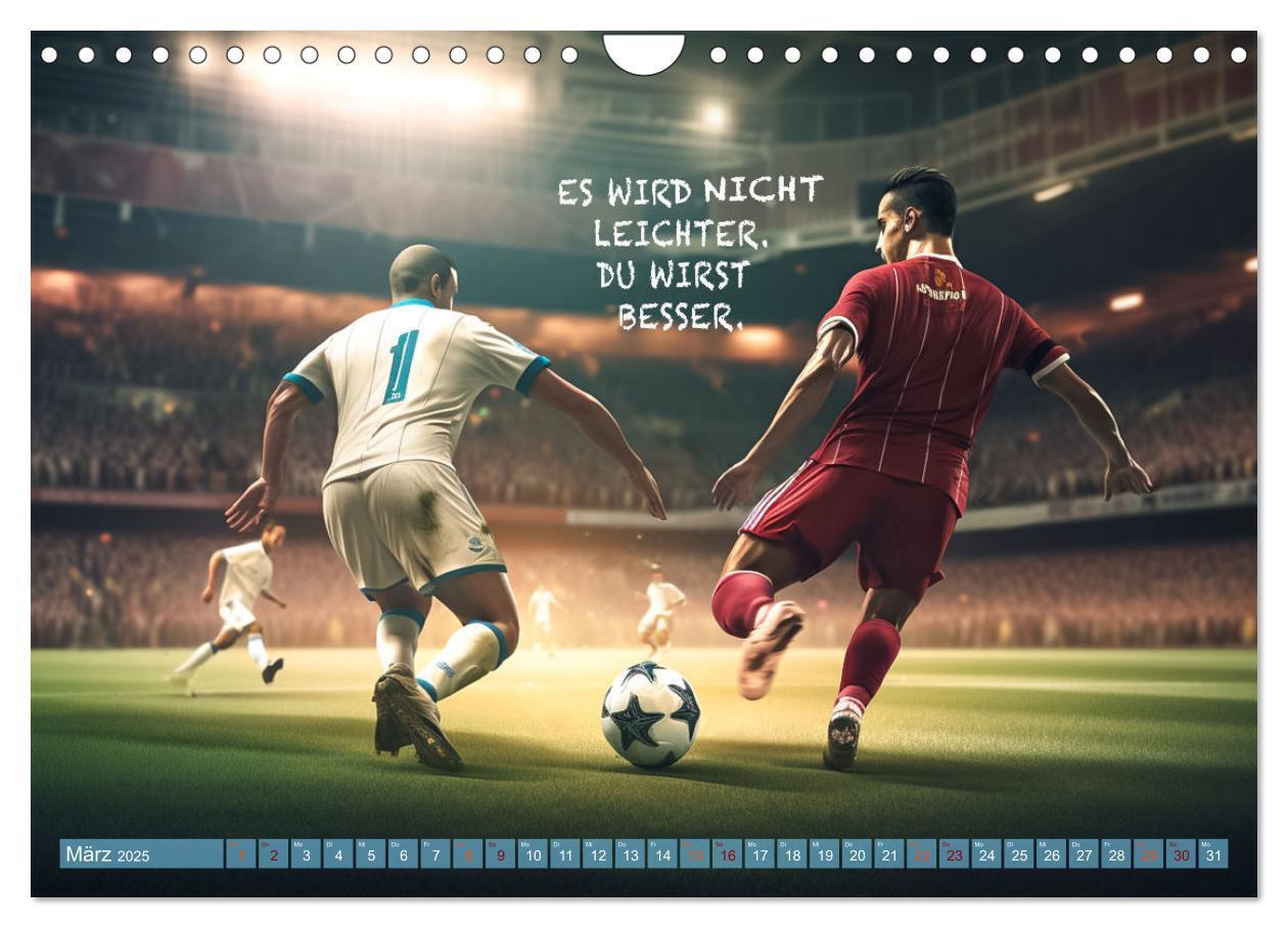 Bild: 9783383760938 | Fußball und coole Sprüche (Wandkalender 2025 DIN A4 quer), CALVENDO...