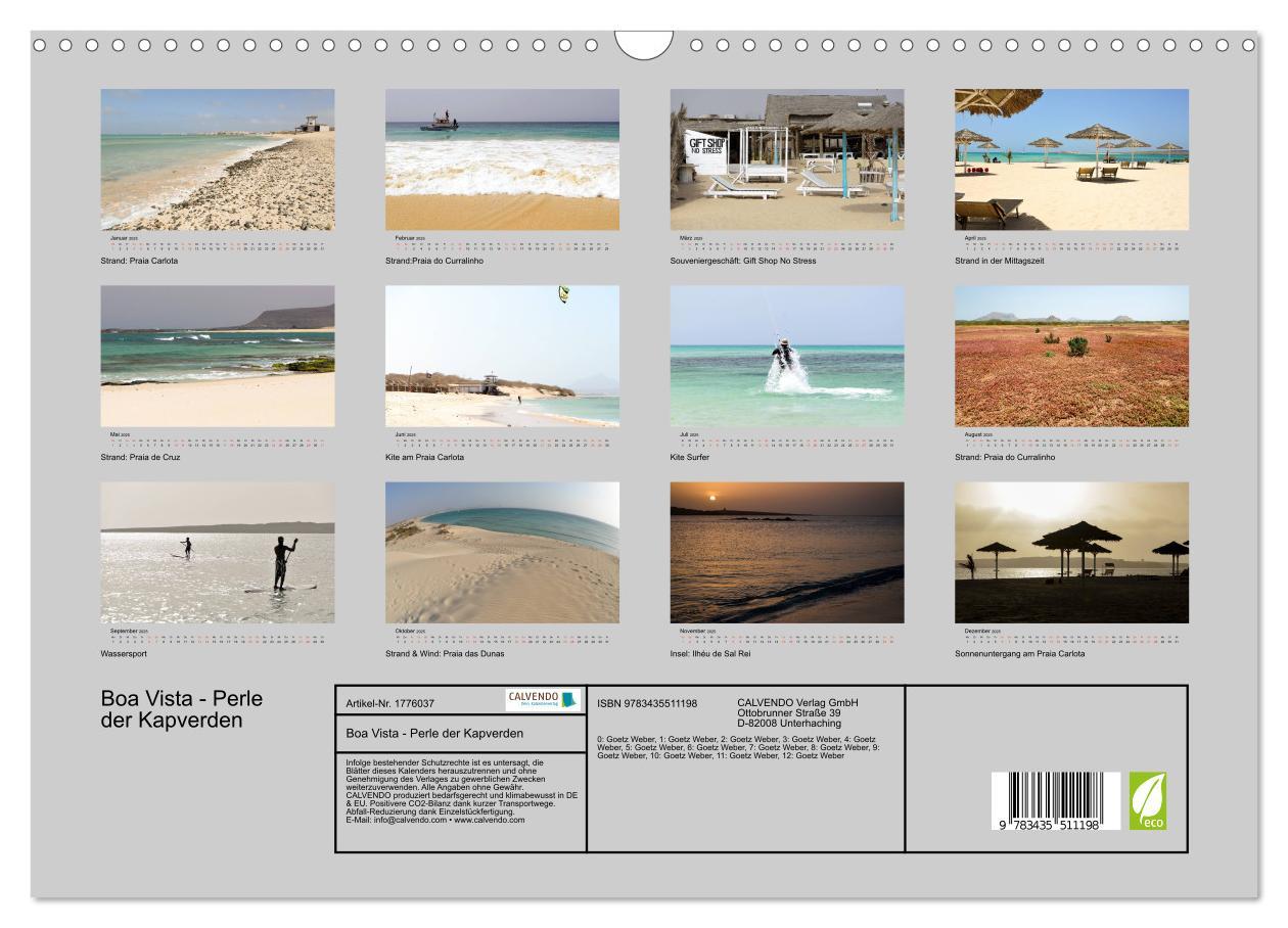 Bild: 9783435511198 | Boa Vista - Perle der Kapverden (Wandkalender 2025 DIN A3 quer),...