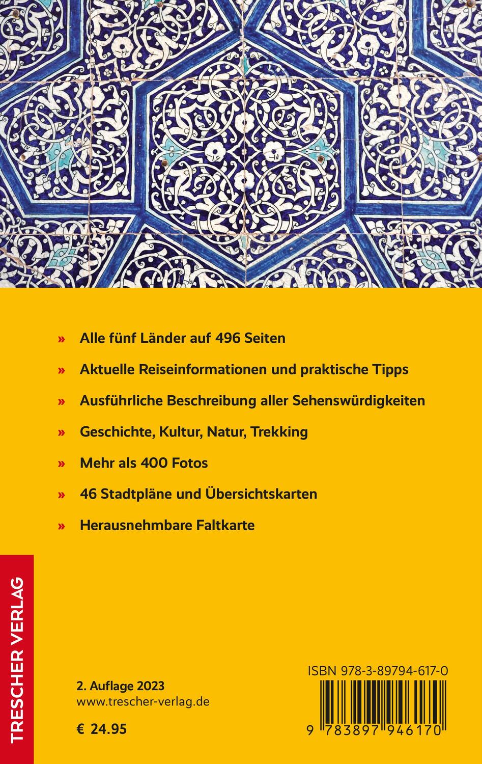Rückseite: 9783897946170 | TRESCHER Reiseführer Zentralasien | Dagmar Schreiber | Taschenbuch