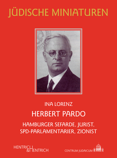 Cover: 9783955654863 | Herbert Pardo | Hamburger Sefarde, Jurist, SPD-Parlamentarier, Zionist