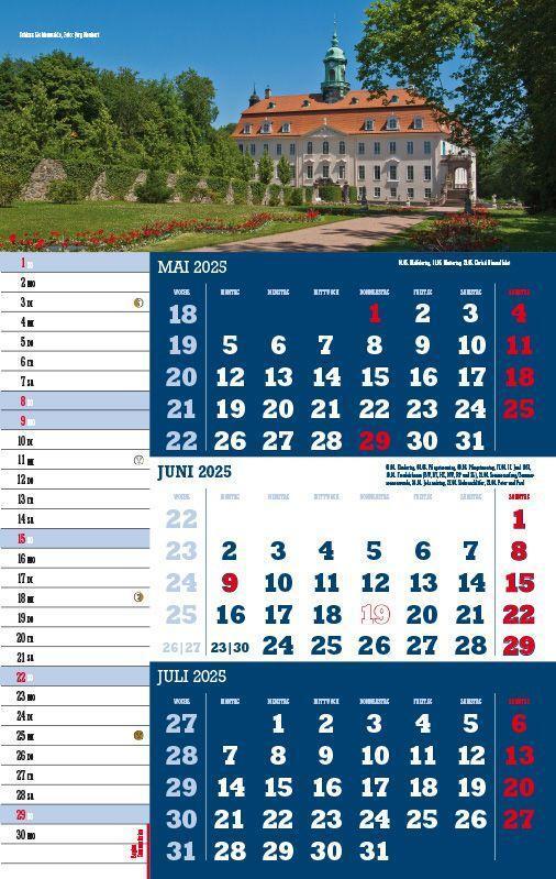 Bild: 9783957561374 | Drei-Monatskalender Sachsen 2025 | Jörg Neubert | Kalender | Deutsch