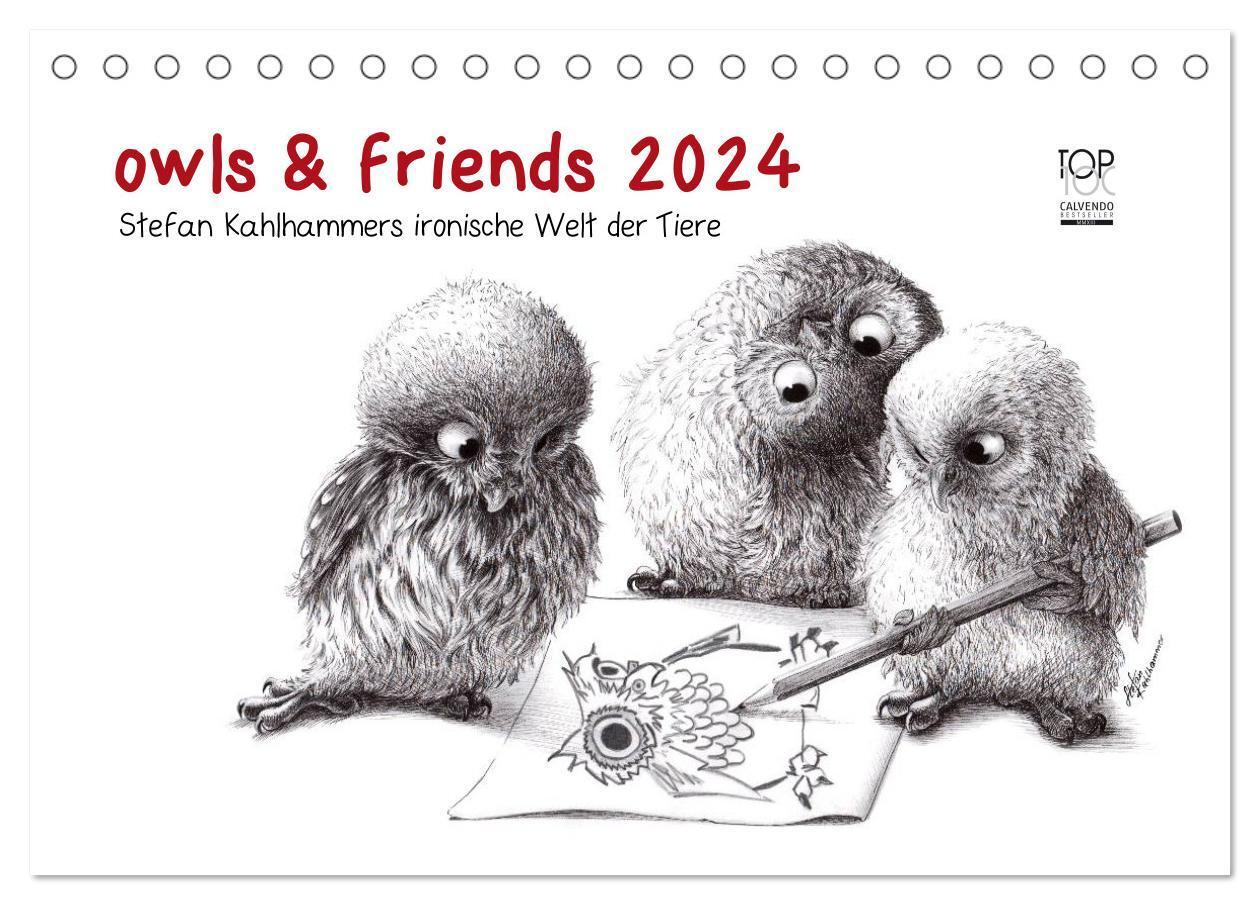 Cover: 9783675590380 | owls &amp; friends 2024 (Tischkalender 2024 DIN A5 quer), CALVENDO...