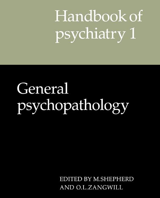 Cover: 9780521281379 | Handbook of Psychiatry | Volume 1, General Psychopathology | Buch