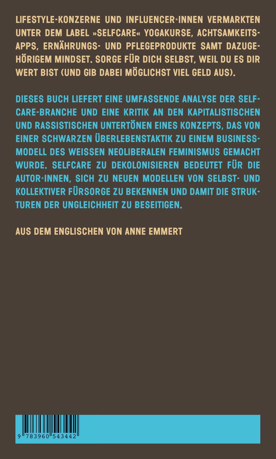 Rückseite: 9783960543442 | Dekolonisiert Selfcare | Alyson Spurgas (u. a.) | Taschenbuch | 216 S.