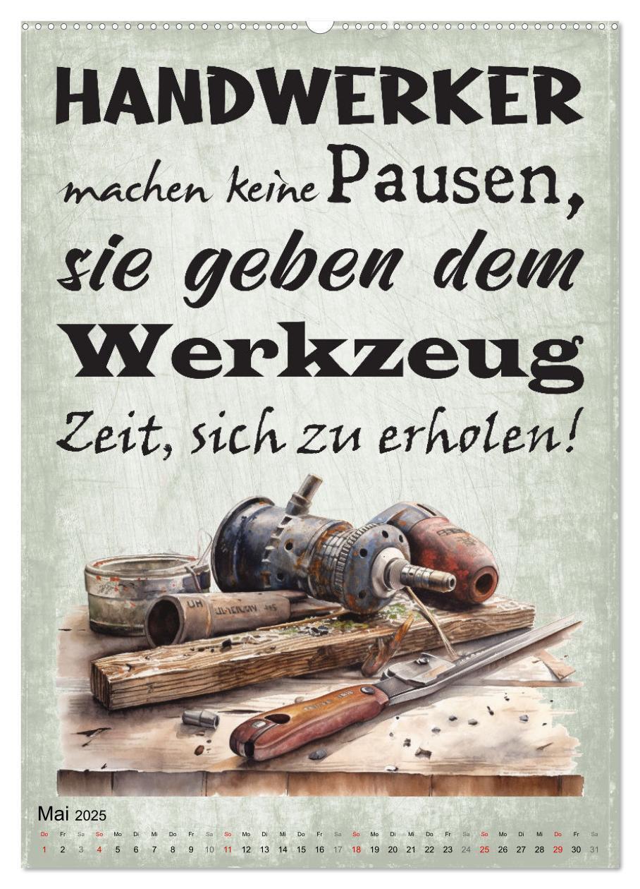 Bild: 9783435873524 | Handwerker Sprüche (hochwertiger Premium Wandkalender 2025 DIN A2...