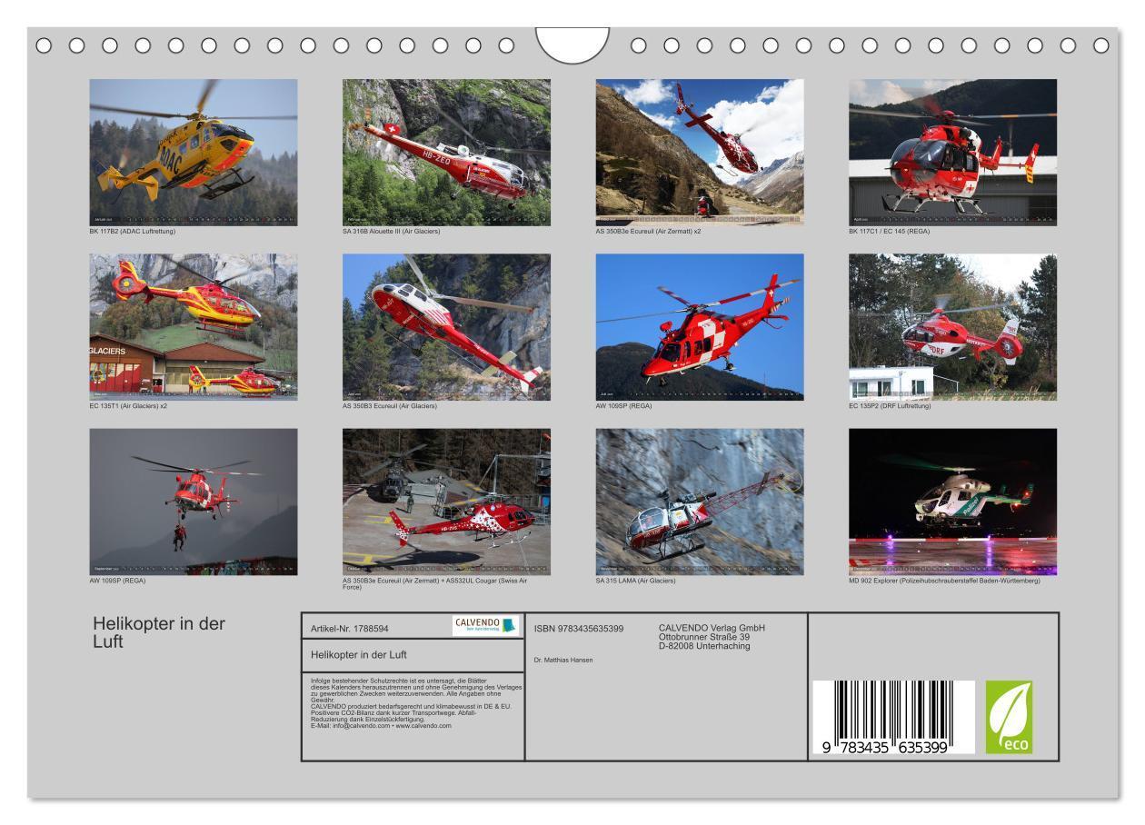 Bild: 9783435635399 | Helikopter in der Luft (Wandkalender 2025 DIN A4 quer), CALVENDO...