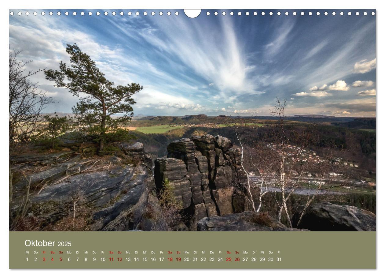 Bild: 9783383940279 | Auf den Bergen der Sächsischen Schweiz (Wandkalender 2025 DIN A3...