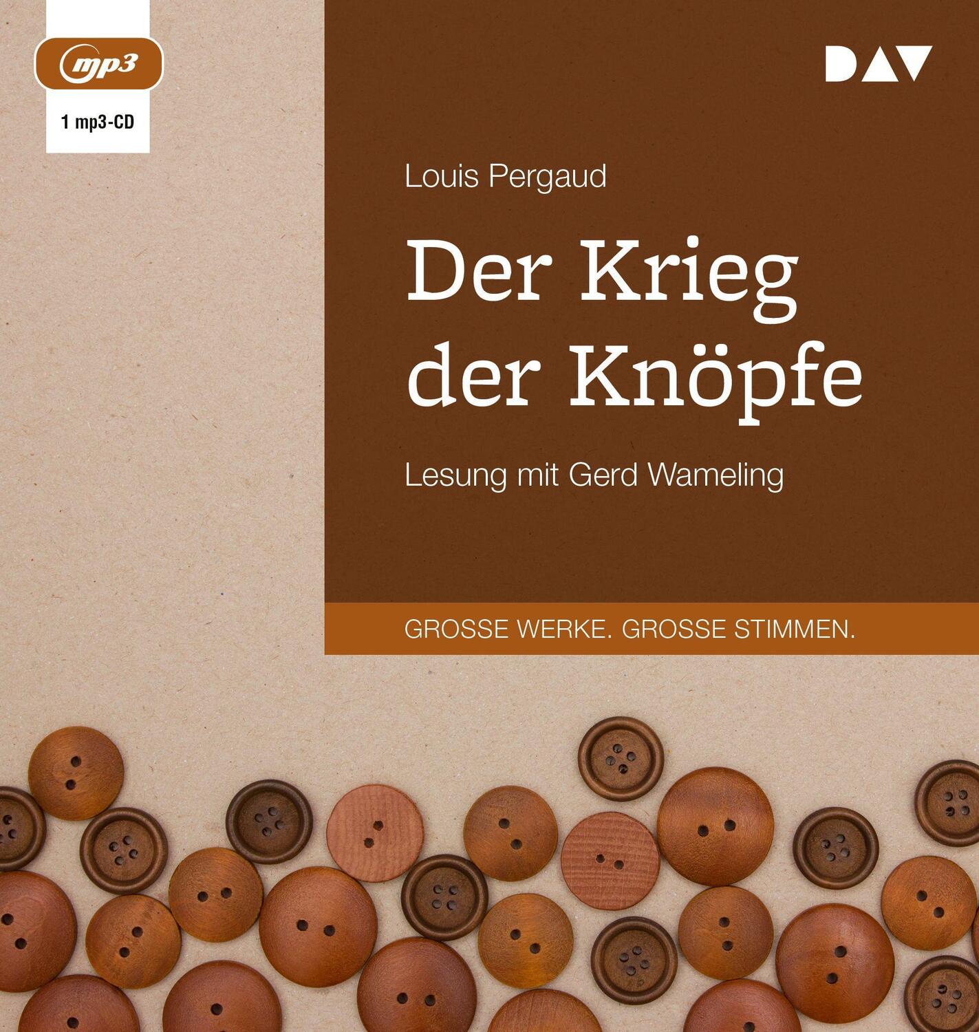 Cover: 9783742429643 | Der Krieg der Knöpfe | Lesung mit Gerd Wameling (1 mp3-CD) | Pergaud