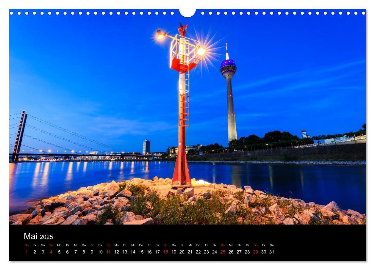 Bild: 9783435671205 | Düsseldorf bei Nacht (Wandkalender 2025 DIN A3 quer), CALVENDO...