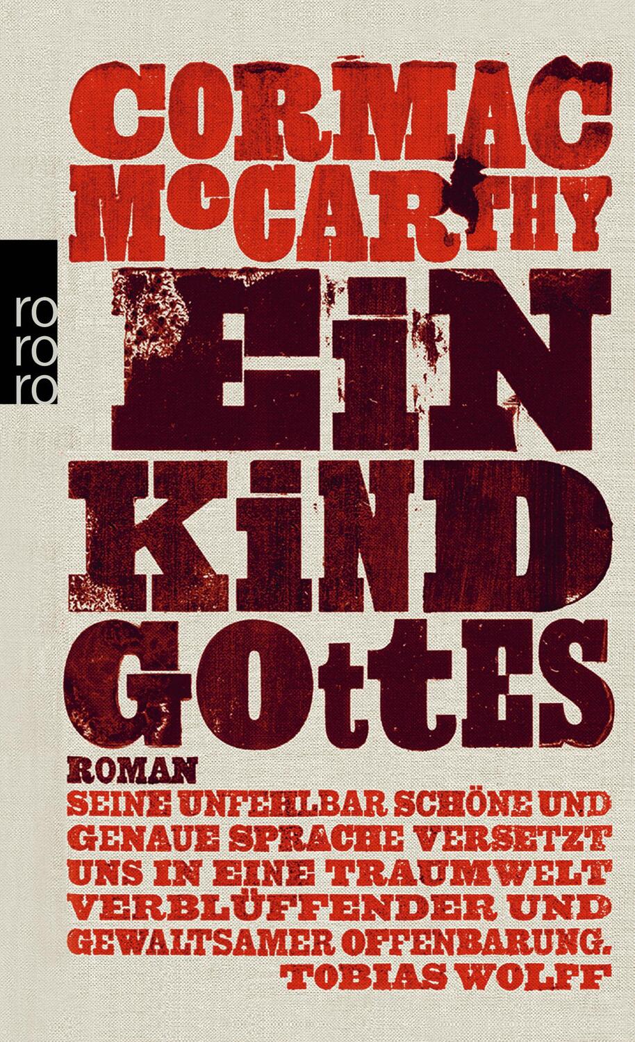 Cover: 9783499267994 | Ein Kind Gottes | Cormac McCarthy | Taschenbuch | Deutsch | 2014
