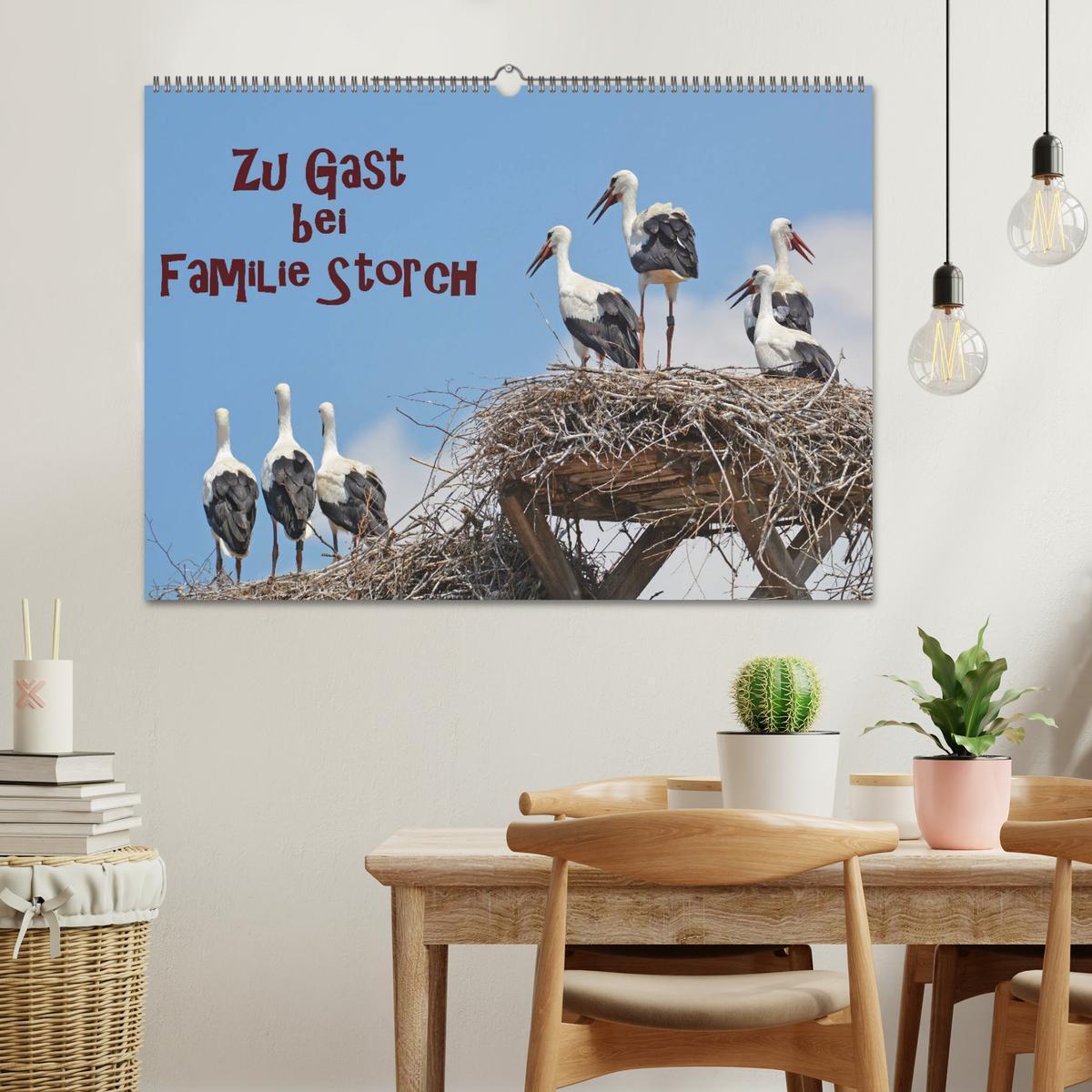 Bild: 9783435144945 | Zu Gast bei Familie Storch (Wandkalender 2025 DIN A2 quer),...