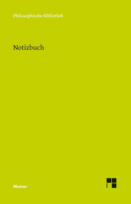 Cover: 9783787328130 | Notizbuch | Werkdruckpapier blanko | Taschenbuch | 160 S. | Deutsch