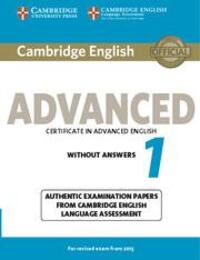 Cover: 9781107689589 | Cambridge English Advanced 1 for Revised Exam from 2015 Student's...