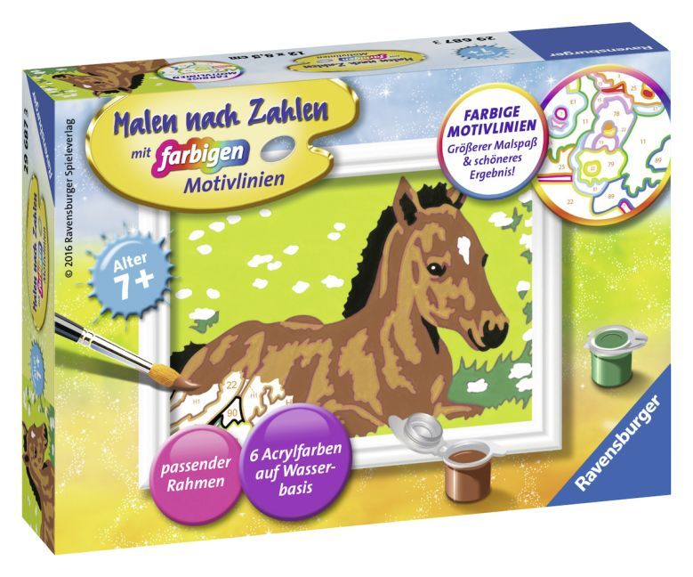 Bild: 4005556296873 | Ravensburger Malen nach Zahlen 29687 - Kleines Fohlen - Kinder ab 7...