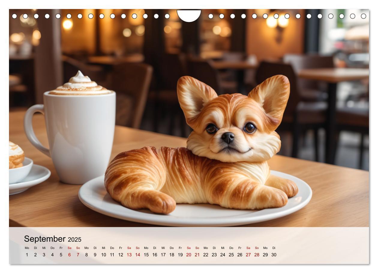 Bild: 9783383777110 | Tierische Croissants (Wandkalender 2025 DIN A4 quer), CALVENDO...