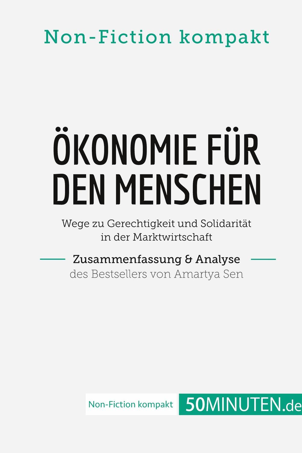 Cover: 9782808022651 | Ökonomie für den Menschen. Zusammenfassung & Analyse des...