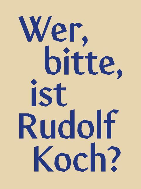 Cover: 9783897399471 | Wer, bitte, ist Rudolf Koch? | Taschenbuch | Deutsch | 2020 | VDG