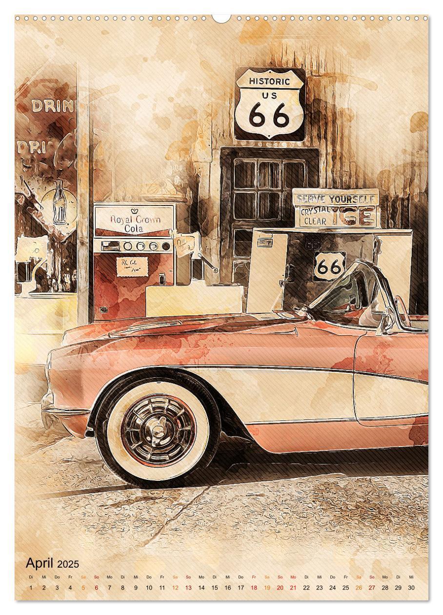 Bild: 9783435917945 | Route 66 - 2451 Meilen (hochwertiger Premium Wandkalender 2025 DIN...