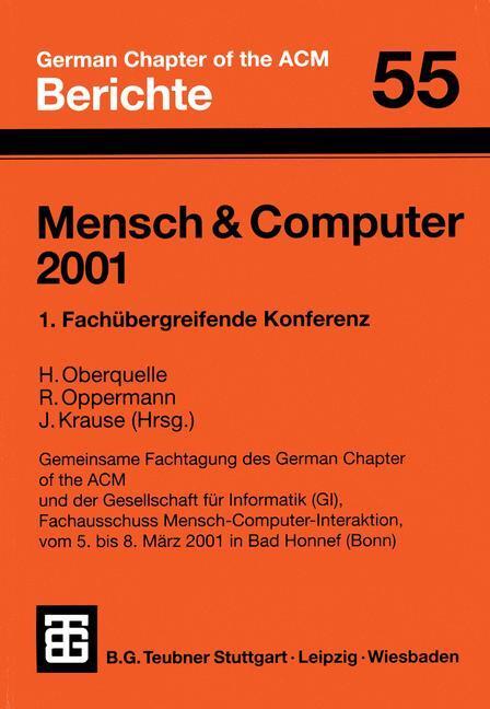 Cover: 9783519027485 | Mensch &amp; Computer 2001 | 1. Fachübergreifende Konferenz | Taschenbuch