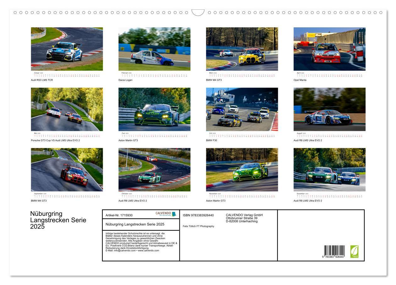 Bild: 9783383926440 | Nüburgring Langstrecken Serie 2025 (Wandkalender 2025 DIN A2 quer),...