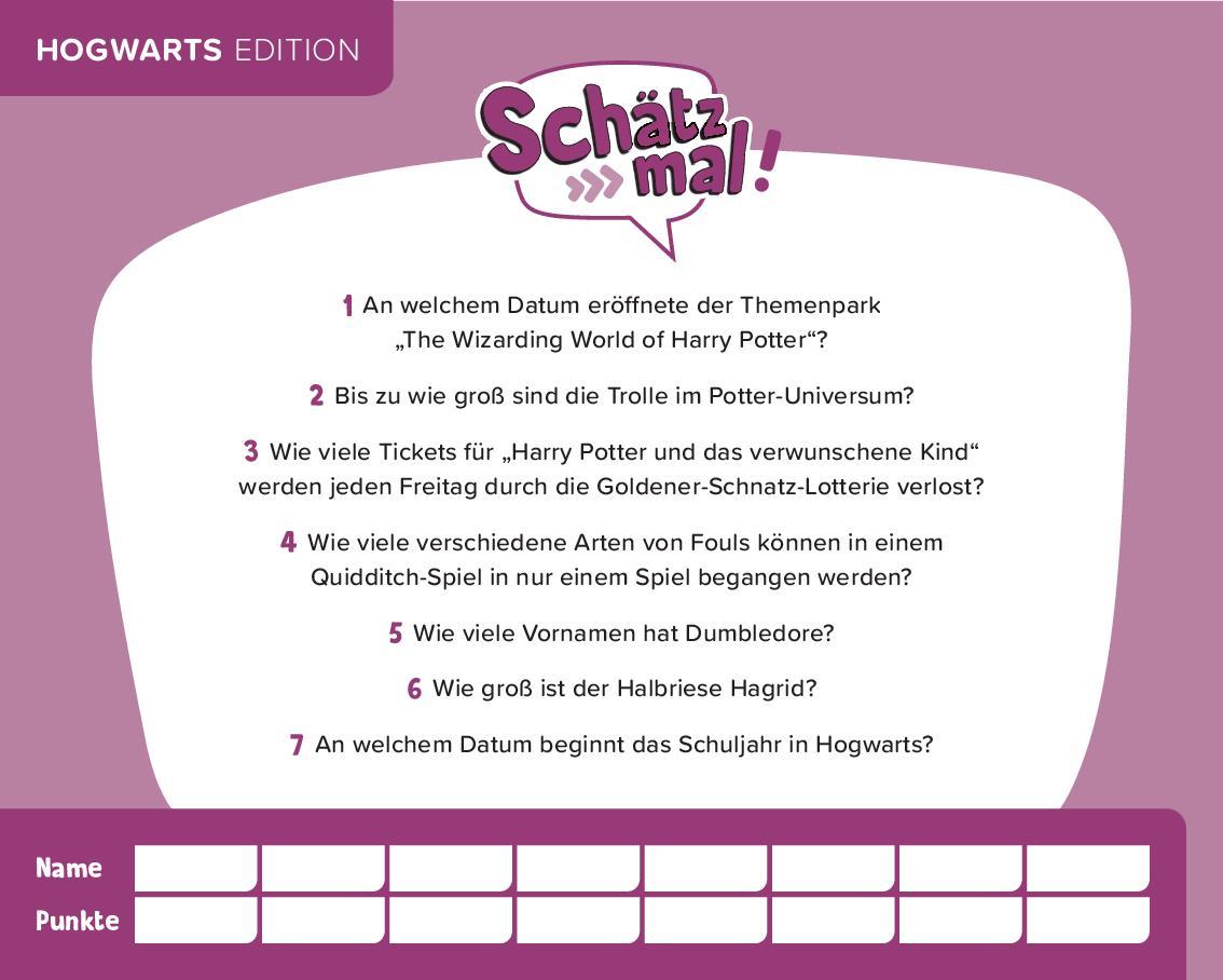 Bild: 9783989760370 | Schätz mal! Hogwarts Edition | Taschenbuch | 64 S. | Deutsch | 2025