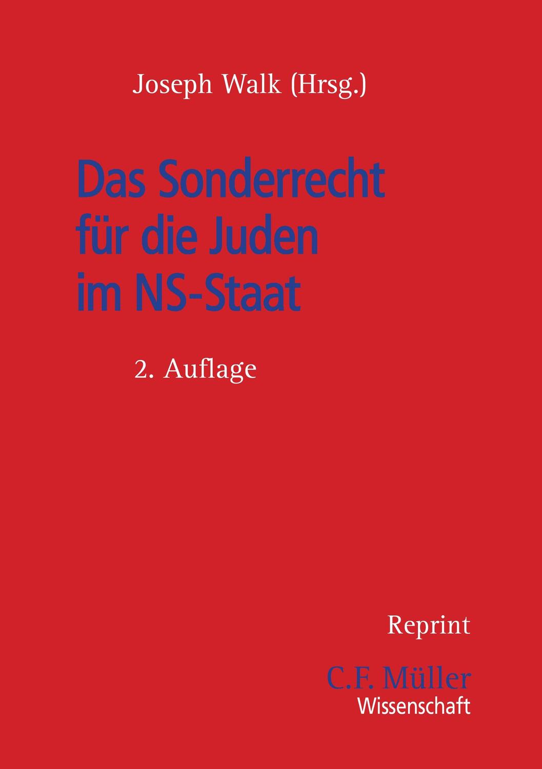 Cover: 9783811437340 | Das Sonderrecht für die Juden im NS-Staat | Joseph Walk | Taschenbuch
