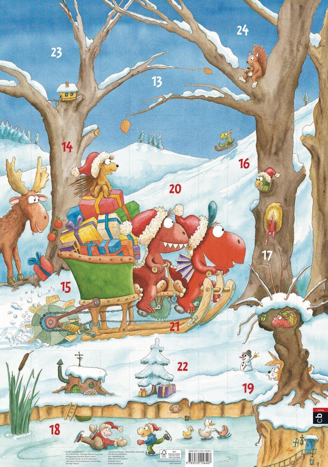 Bild: 9783570156407 | Der kleine Drache Kokosnuss Adventskalender | Auf dem Weihnachtsmarkt