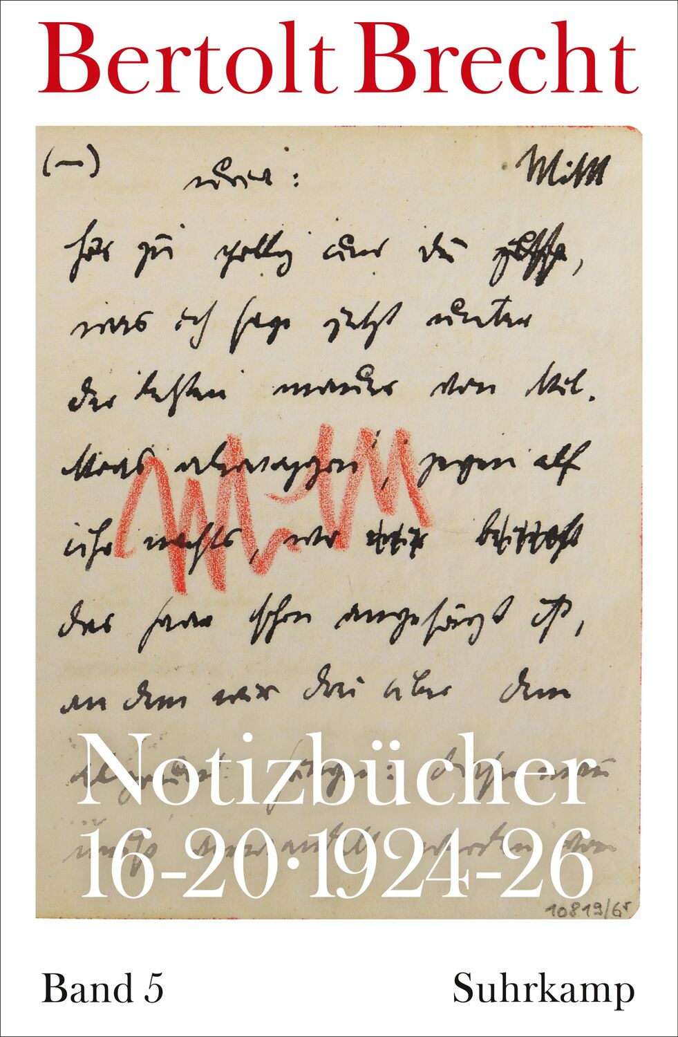 Cover: 9783518429877 | Notizbücher 16-20 | Band 5: 1924-1926 | Bertolt Brecht | Taschenbuch