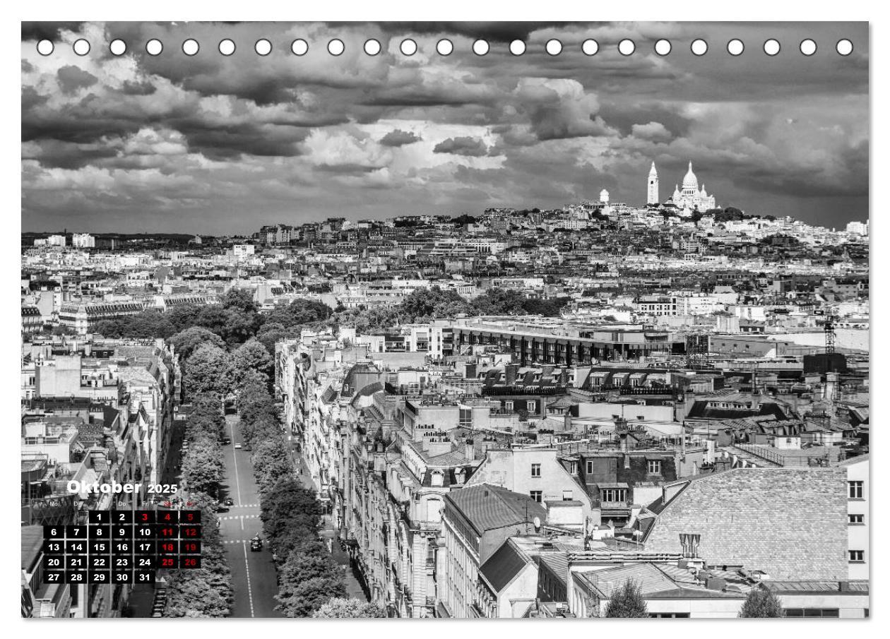 Bild: 9783435366385 | Paris-Impressionen in Schwarz-Weiß (Tischkalender 2025 DIN A5...