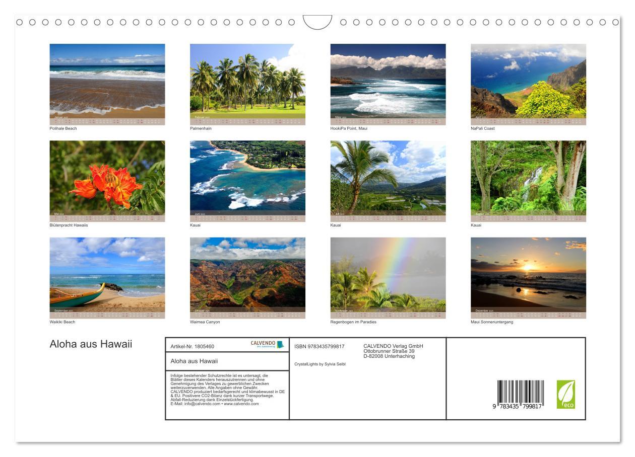 Bild: 9783435799817 | Aloha aus Hawaii (Wandkalender 2025 DIN A3 quer), CALVENDO...