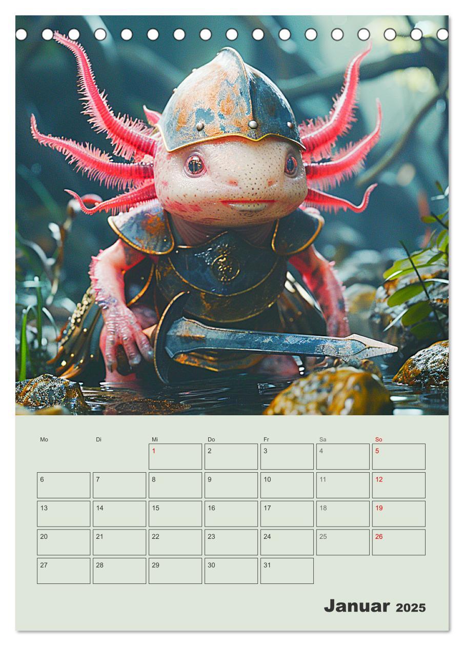 Bild: 9783383807909 | Axolotl. Lustiger Schwanzlurch mit Superkräften (Tischkalender 2025...