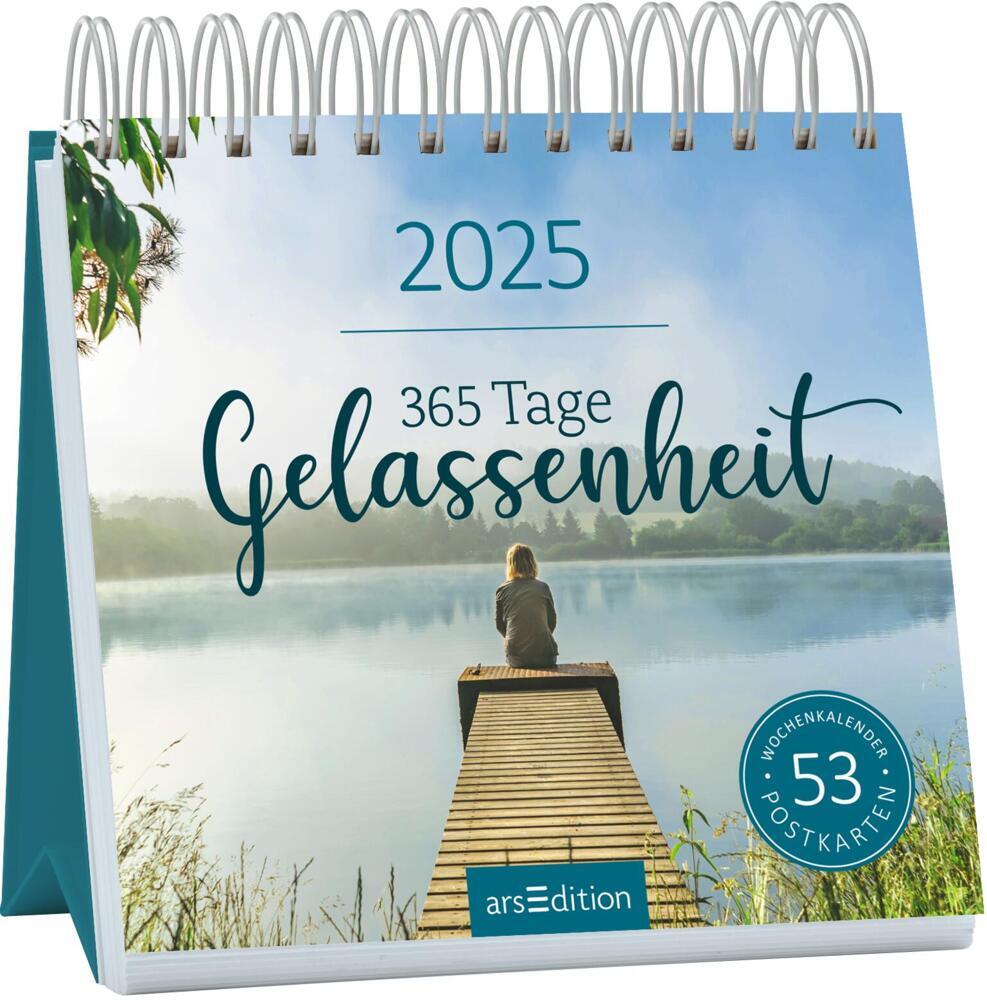 Cover: 4014489132714 | Postkartenkalender 365 Tage Gelassenheit 2025 | Kalender | 108 S.