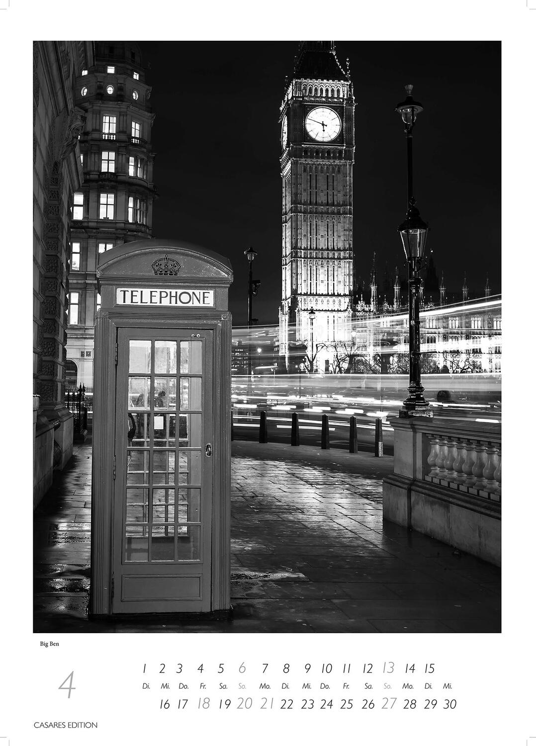 Bild: 9781835241837 | London schwarz-weiss 2025 S 29x21cm | Kalender | 14 S. | Deutsch