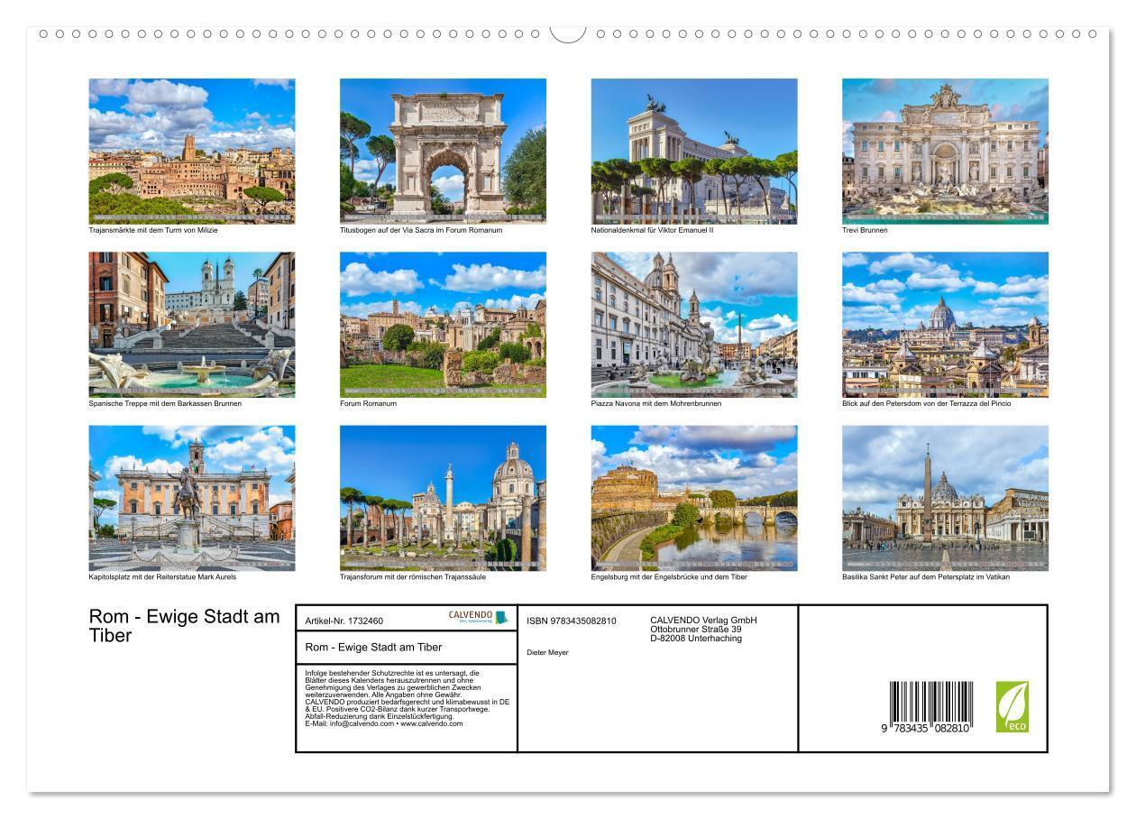 Bild: 9783435082810 | Rom - Ewige Stadt am Tiber (hochwertiger Premium Wandkalender 2025...