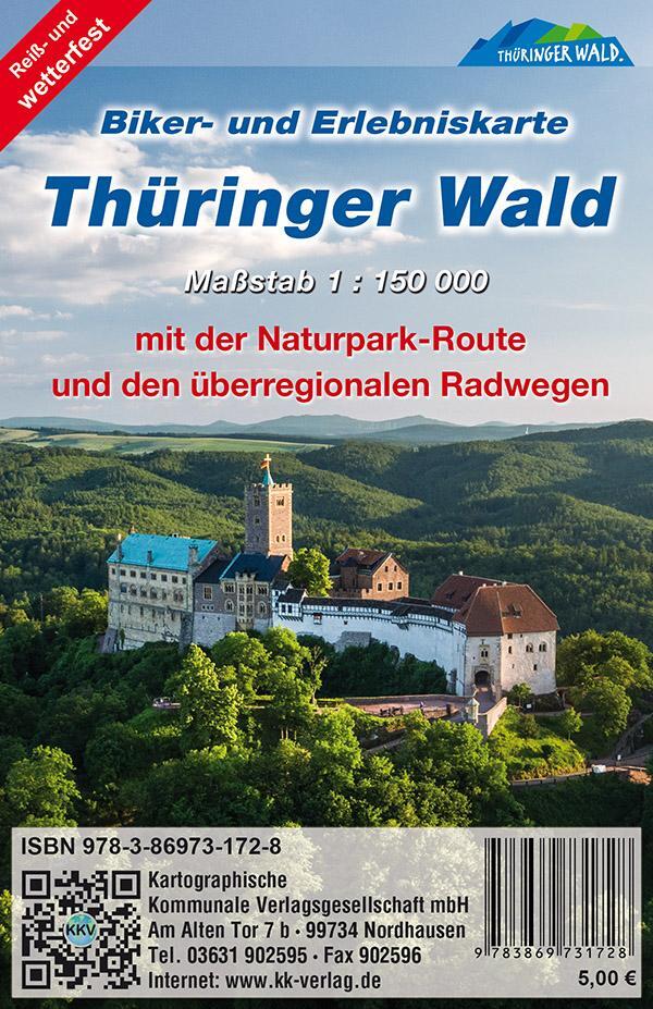 Cover: 9783869731728 | Thüringer Wald 1:150 000 | Biker- und Erlebniskarte | (Land-)Karte