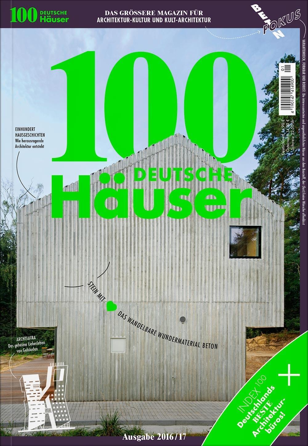 Cover: 9783903131781 | 100 deutsche Häuser | Ausgabe 2016/2017 | Ziffer-Teschenbruck (u. a.)