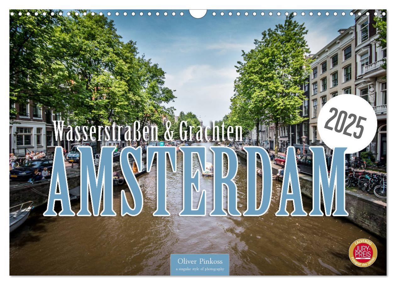 Cover: 9783435437528 | Amsterdam - Wasserstraßen und Grachten (Wandkalender 2025 DIN A3...