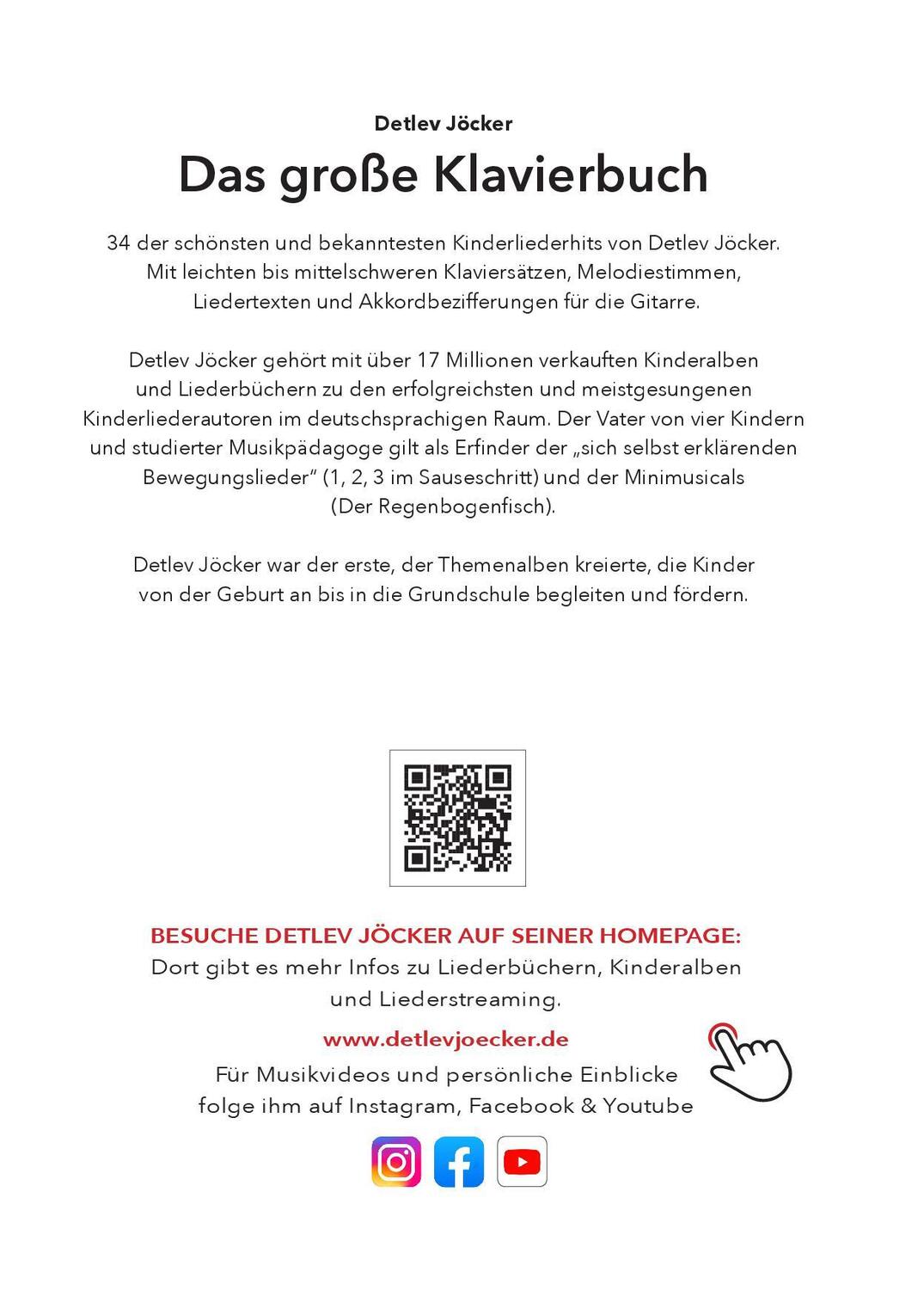 Bild: 9783895163685 | Das große Klavierbuch | Detlev Jöcker | Taschenbuch | Ringbuch | 64 S.