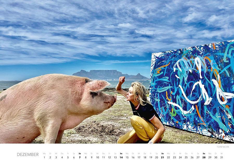 Bild: 9783966648325 | Pigcasso Kalender 2025 | Joanne Lefson | Kalender | Spiralbindung