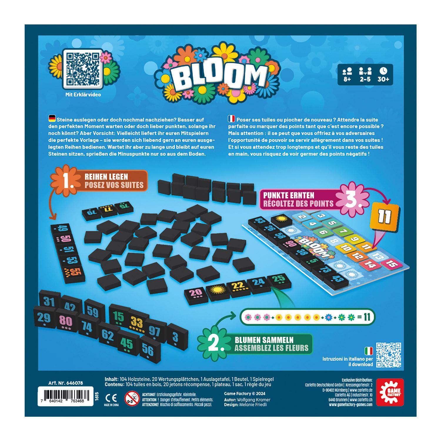 Bild: 7640142763468 | GAME FACTORY - Bloom | Game Factory | Spiel | 646078 | Deutsch | 2024